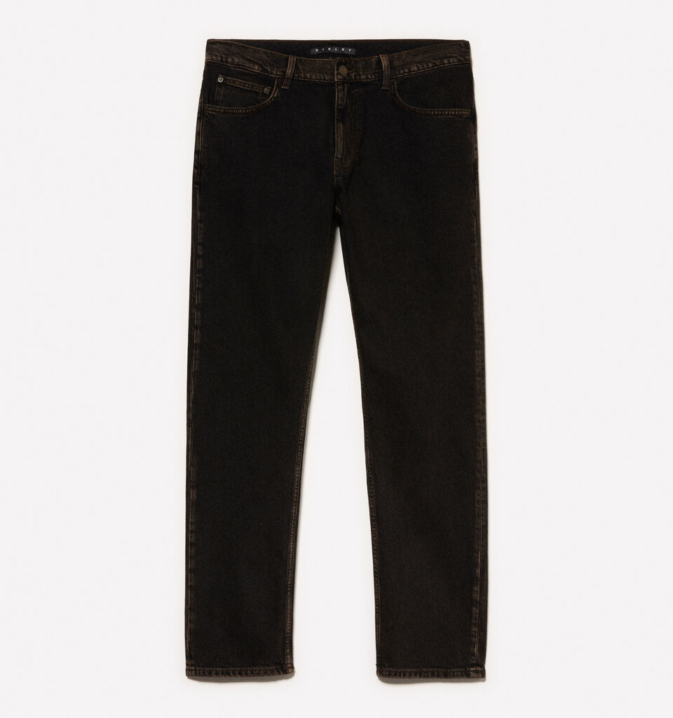 Blue Style 75 regular fit jeans - men's regular fit jeans - Black | Sisley image number 5